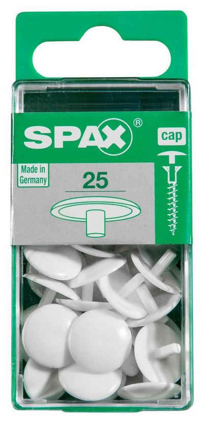 SPAX Abdeckkappe Spax Abdeckkappen weiß zum stecken (stift) - 25