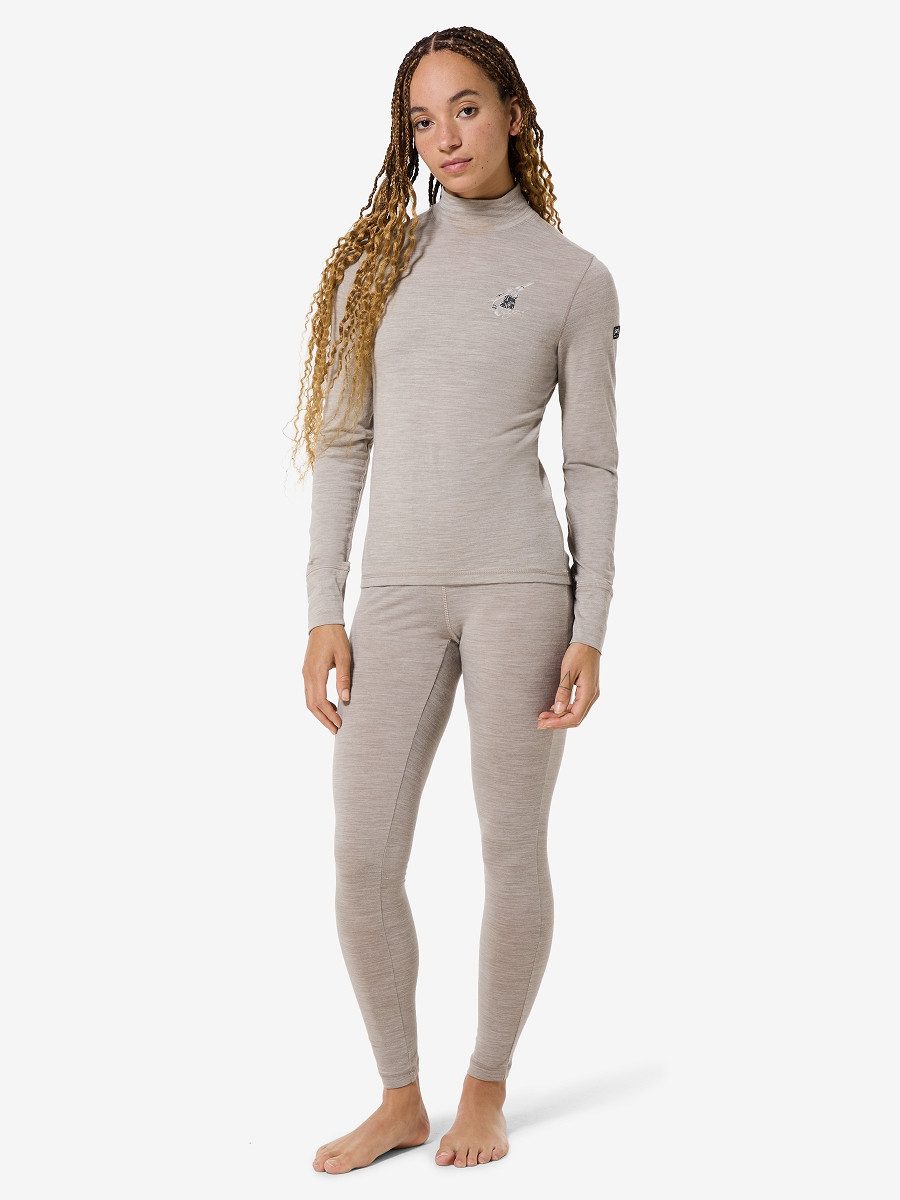 SUPER.NATURAL Funktionsshirt für Damen, Merino W TUNDRA175 BUNNY TURTLENECK atmungsaktiv