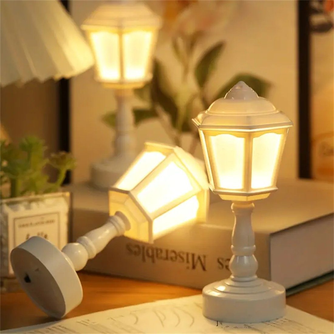 LED-Nachtlampe, Kleine LED Vintage DAYUT Tischlampe, Nachtlicht Umgebungsbeleuchtung