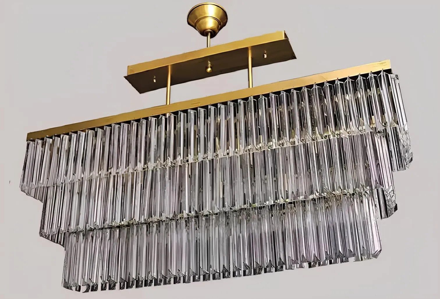 JVmoebel Kronleuchter Messing Hängeleuchte für Wohnzimmer mit elegantem Design, Leuchtmittel wechselbar, Made in Europa