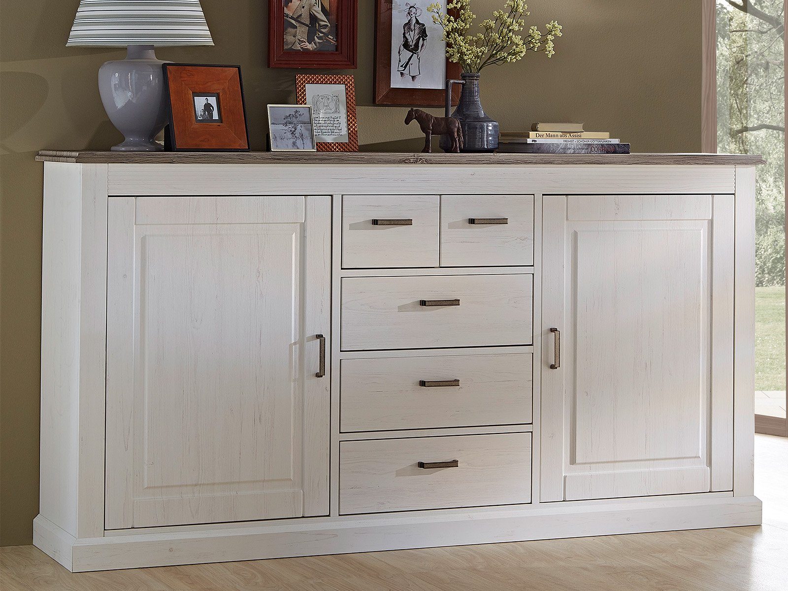 möbelando Sideboard Lima, 200 x 105 x 42 cm (B/H/T)