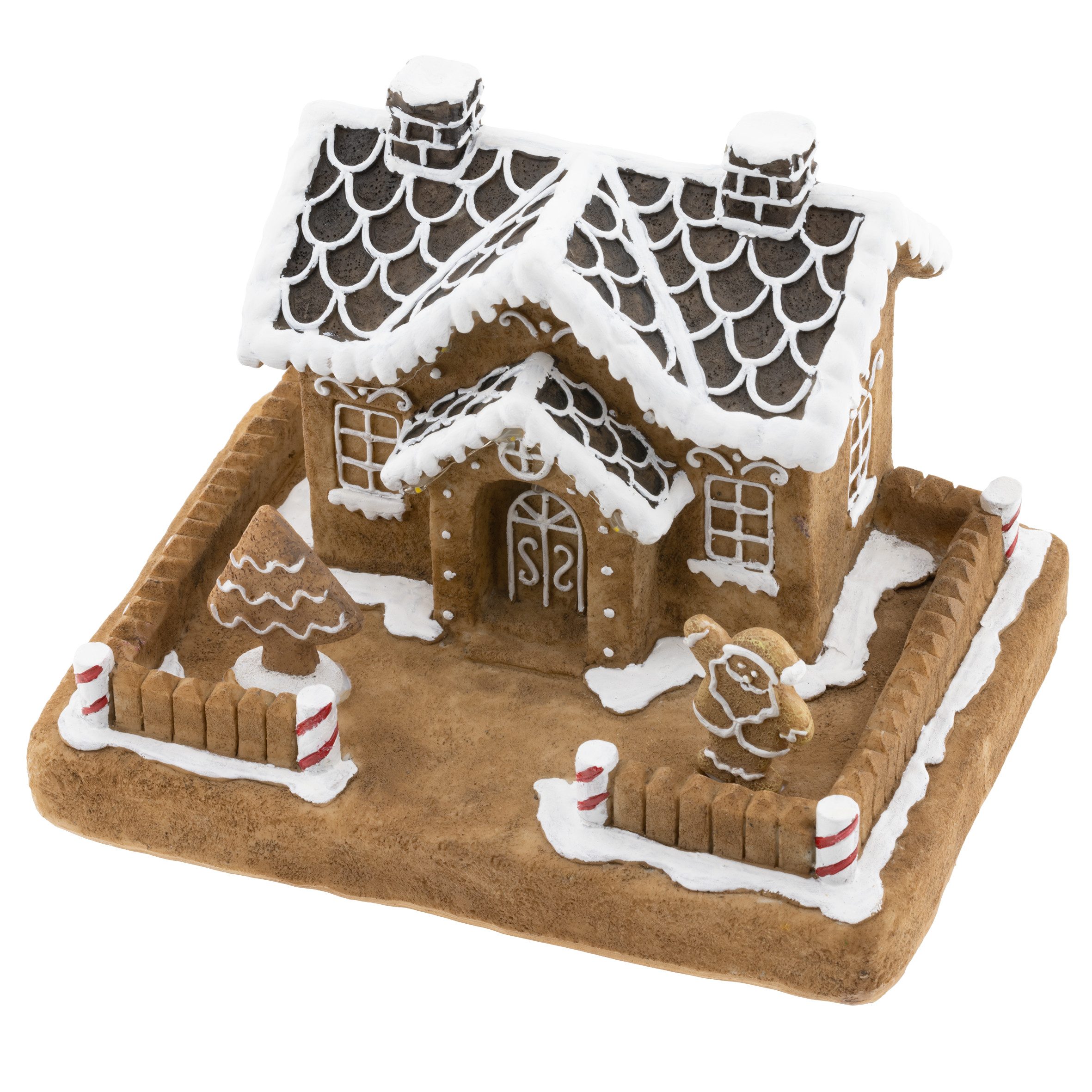 GartenHero Weihnachtshaus Beleuchtetes Lebkuchenhaus Deko, LED Lichterhaus Weihnachten, LED Beleuchtung, Lebkuchenhaus