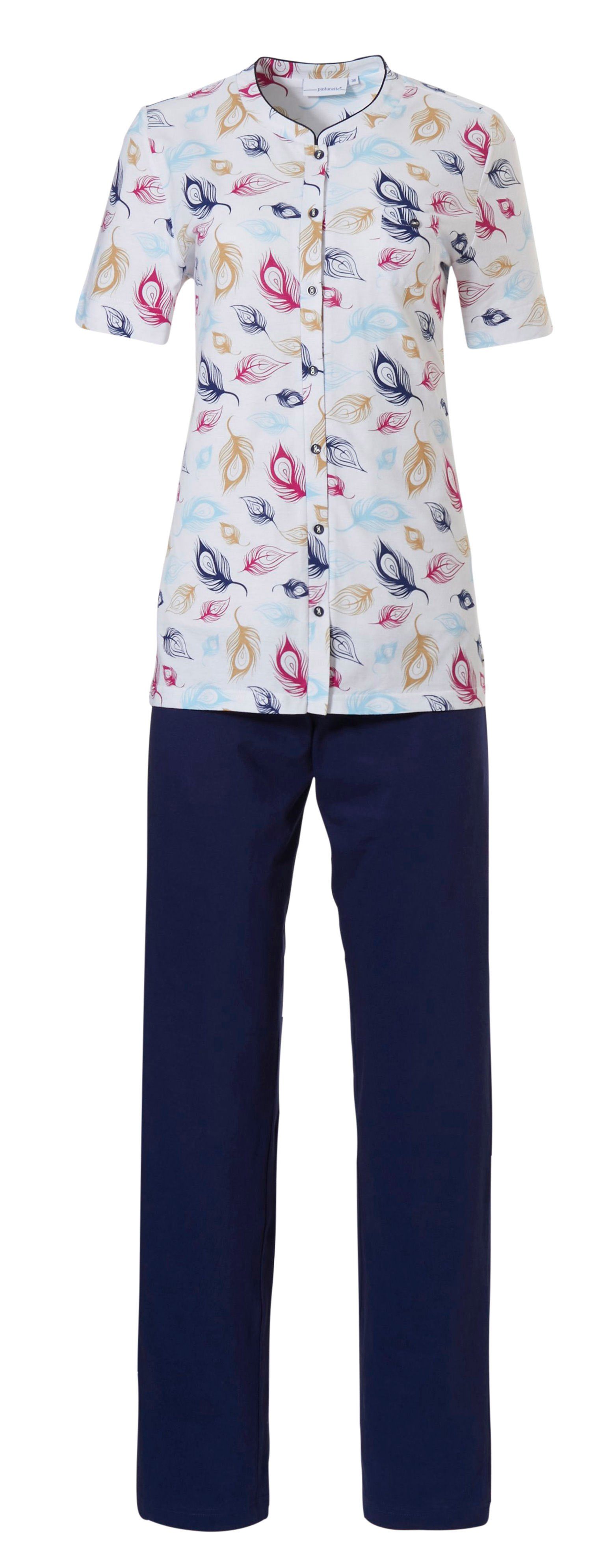 Wäsche/Bademode Pyjamas Pastunette Capri-Pyjama Damen Schlafanzug (2 tlg) Baumwolle