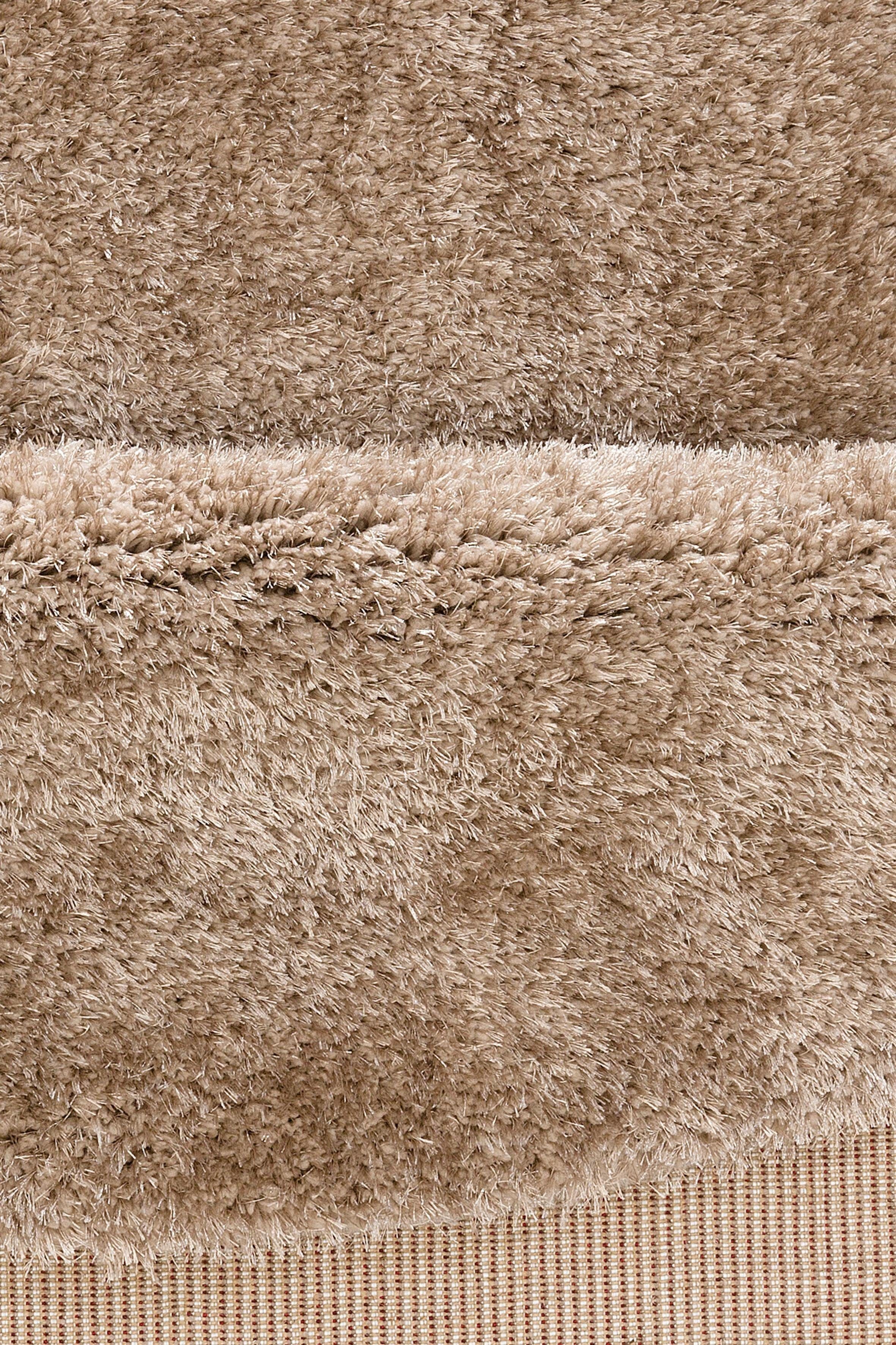 Hochflor-Teppich Malin, flauschig 43 affaire, Home mm, besonders Mikrofaser durch glänzend, Höhe: sand rund, leicht Uni-Farben