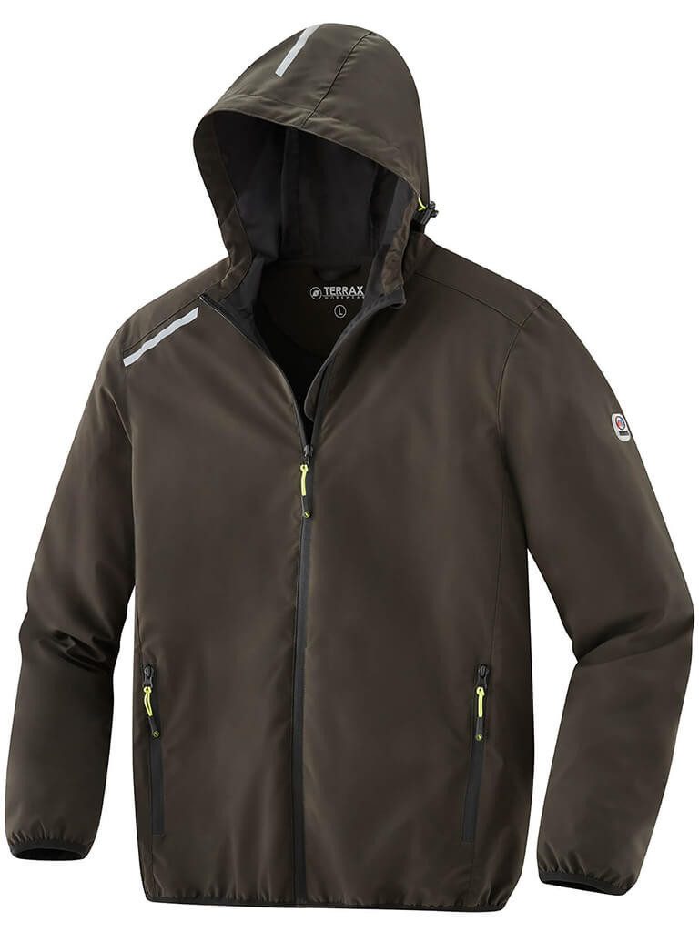 Terrax Workwear Arbeitsjacke Herren Arbeitsjacke mit Kapuze - Leichte Jacke für Arbeit und Beruf
