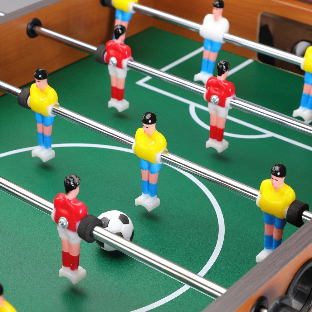Spielwerk Tischfußballspiel, Höhenverstellbare Füße 2 Bälle Tischkicker Fußballtisch Kinder Sport