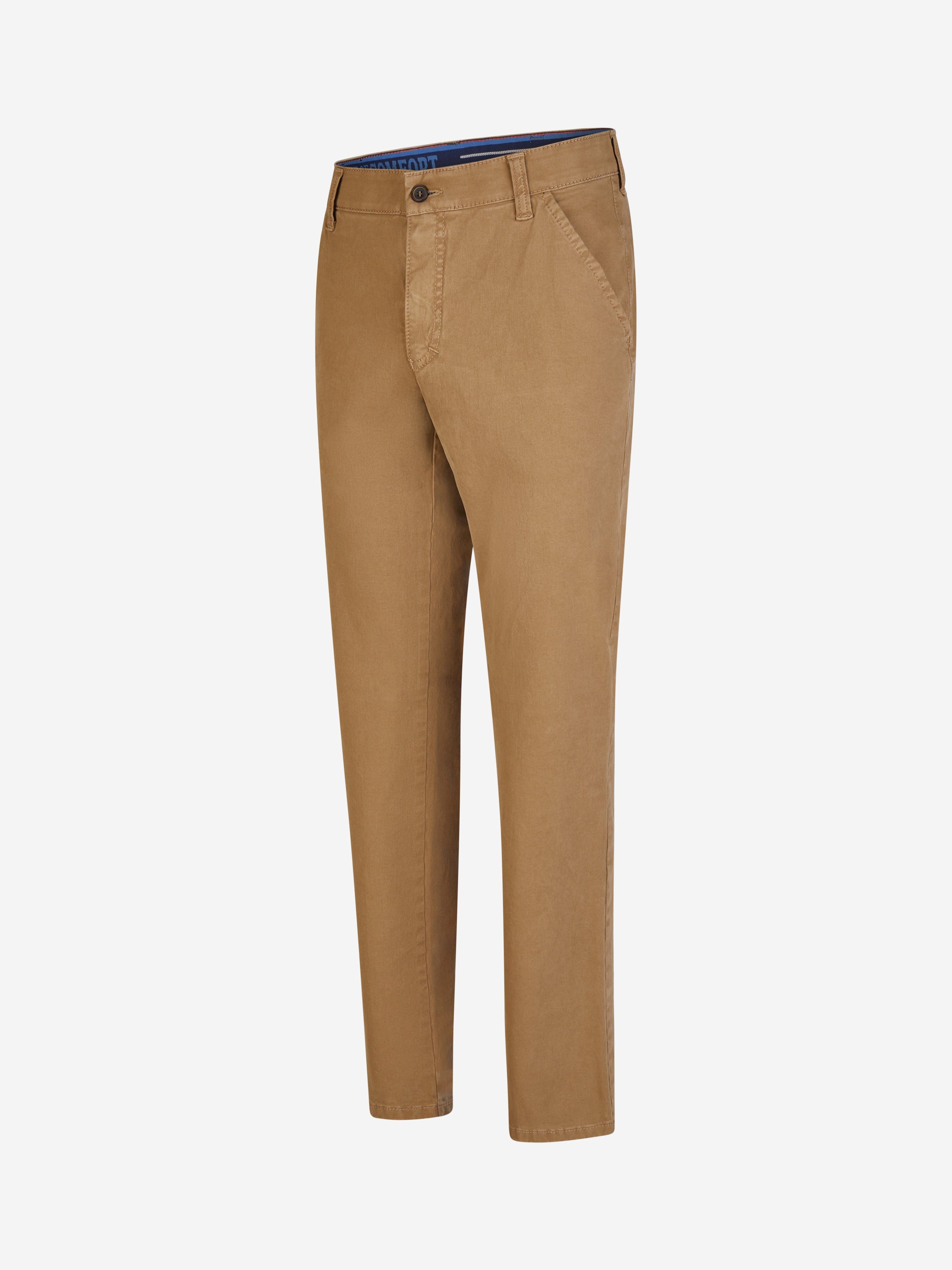 Club of Comfort Chinohose Chino/Flat Front Hose GARVEY 8070 - beige - Herrenhose - 54 ["True Colour steht für hohe Farbbrillanz und dauerhafte