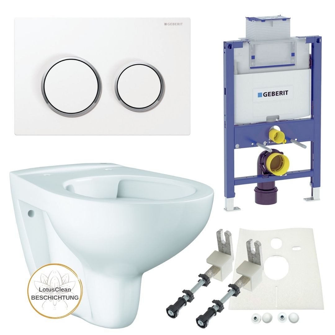 GEBERIT Vorwandelement WC Geberit Spülkasten 82 oder 98 cm Grohe WC randlos, Spar-Set