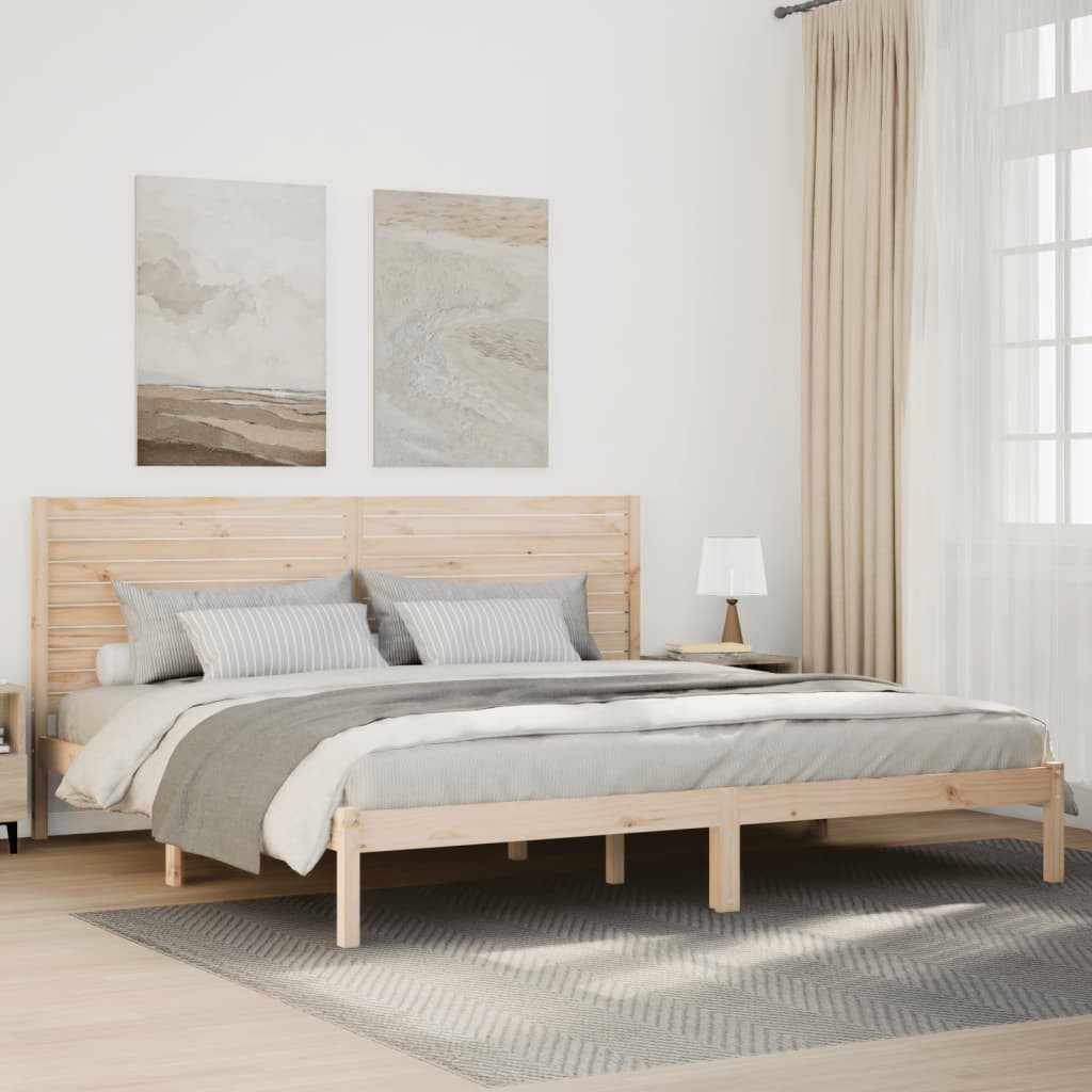 vidaXL Bett Massivholzbett Extra Lang ohne Matratze 180x220 cm