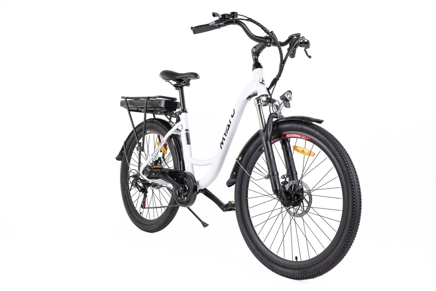 e-bike), City Getriebe Heckrahmen,Shimano MYT-5685, für Kettenschaltung, Frauen,Mit weiß Batterieladegerät, e-bike 6 E-Bike Heckmotor, Gang, (Mit Myatu