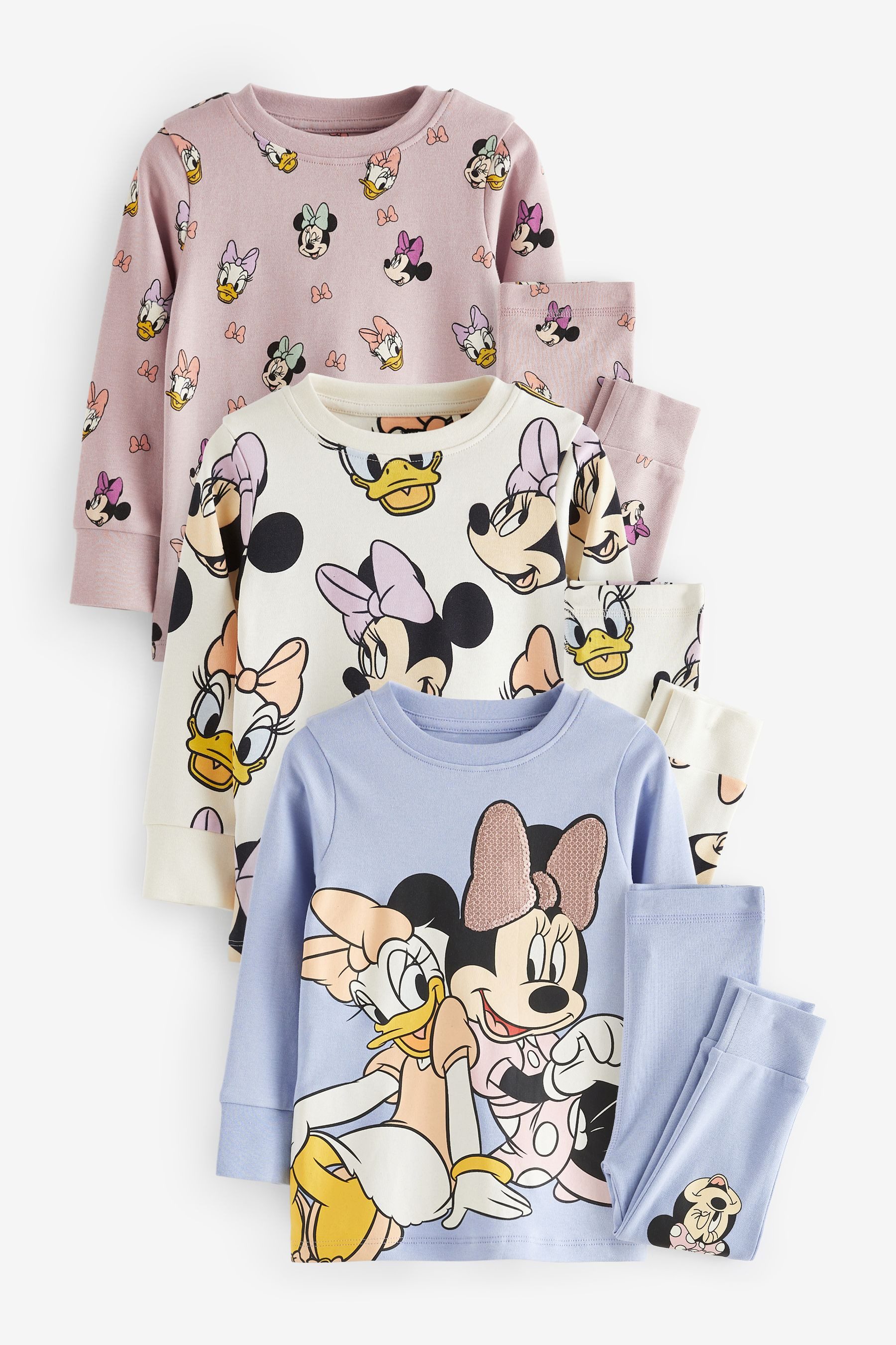 Next Pyjama 3er Pack lizenzierte Schlafanzüge, Minnie Mouse (6 tlg)