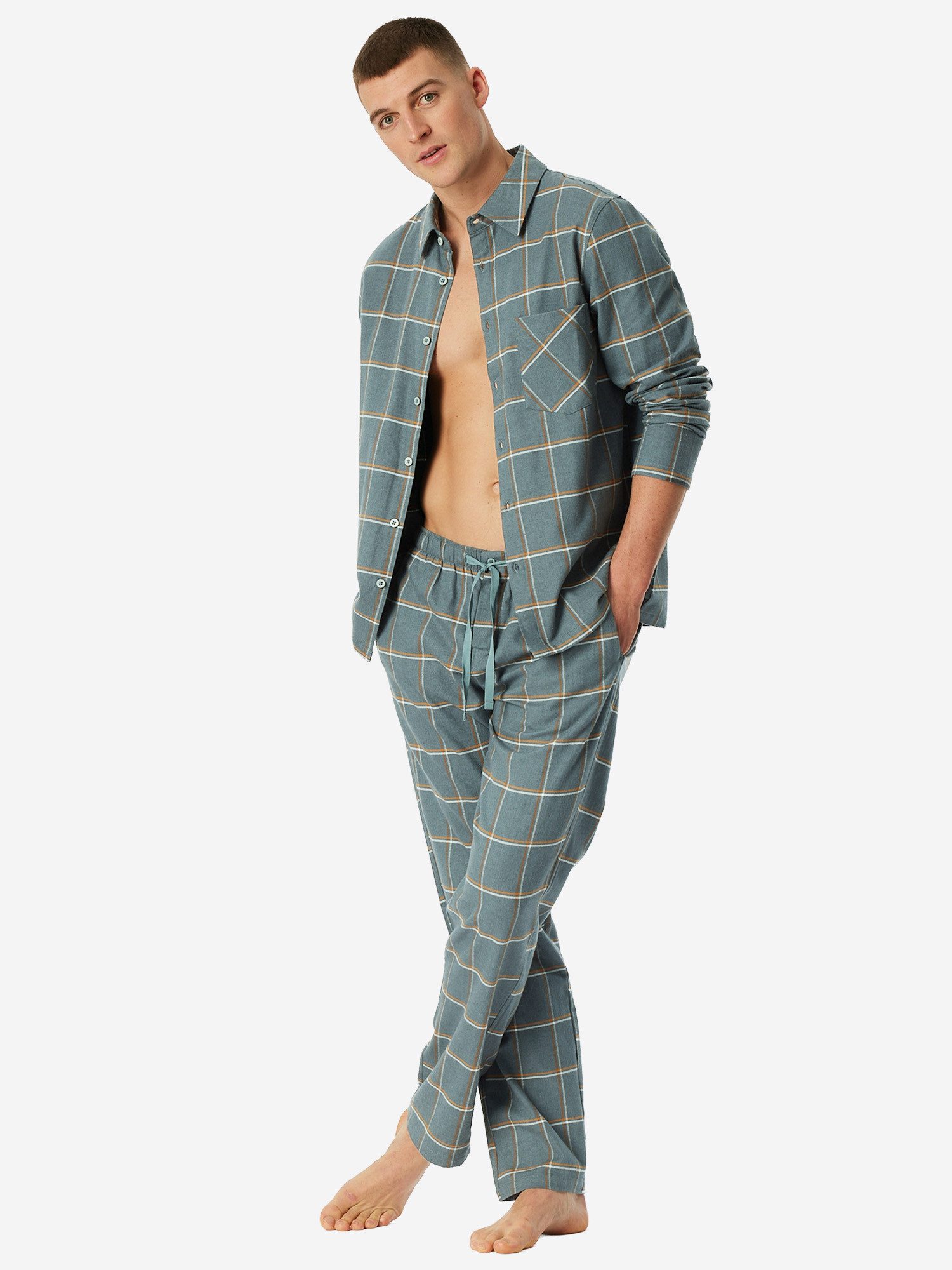 Schiesser Pyjama Selected Premium Warming (2 tlg) schlafanzug schlafmode be günstig online kaufen