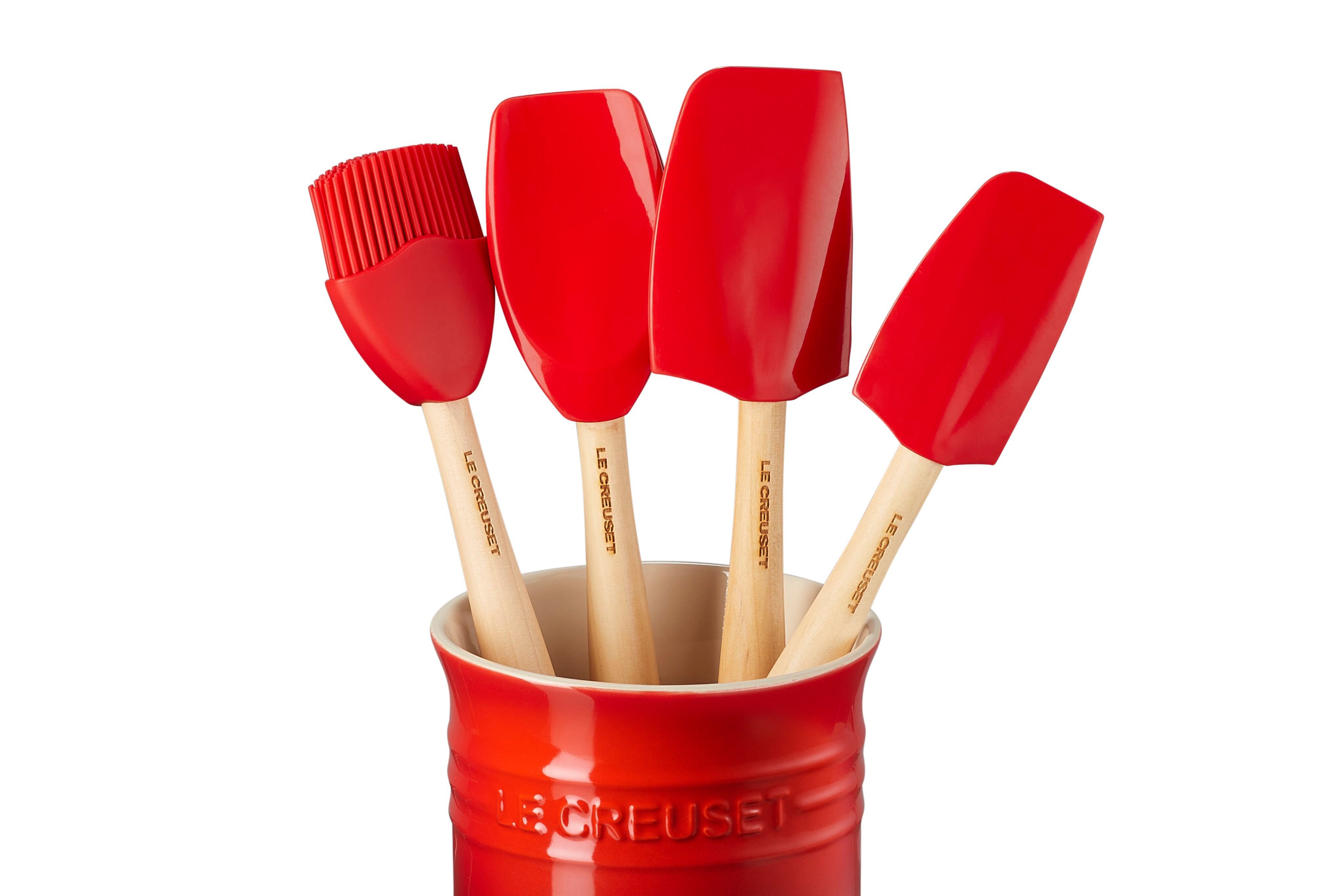 LE CREUSET Kochbesteck-Set Classic Kochkellen-Set 5tlg. Craft, 1.1 L, Kirschrot, 91057001060000