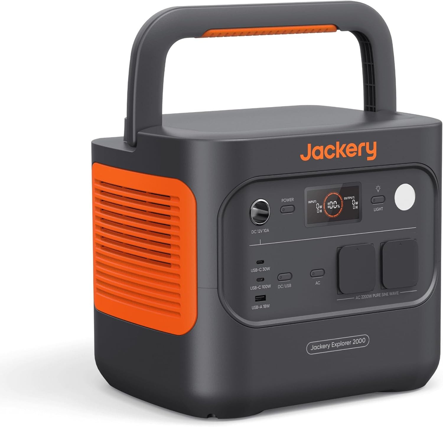 Jackery Генераторы E2000 v2 tragbare Powerstation 2042Wh LiFePO4 Akku Solargenerator, 4,4 in kW, (1-tlg), 2200W Ausgang Max 4400W, Schnellladung in 52 Min für Notfall Camping