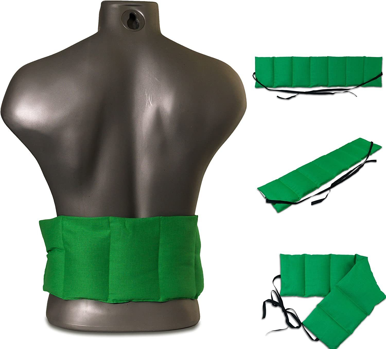 Giraffenland Kirschkernkissen Kirschkernkissen 7-Kammer mit Band 65x15cm – Wärmekissen Körnerkissen, Wärmekissen Mikrowelle/Backofen, Kältekissen Kühlschrank/Gefriertruhe