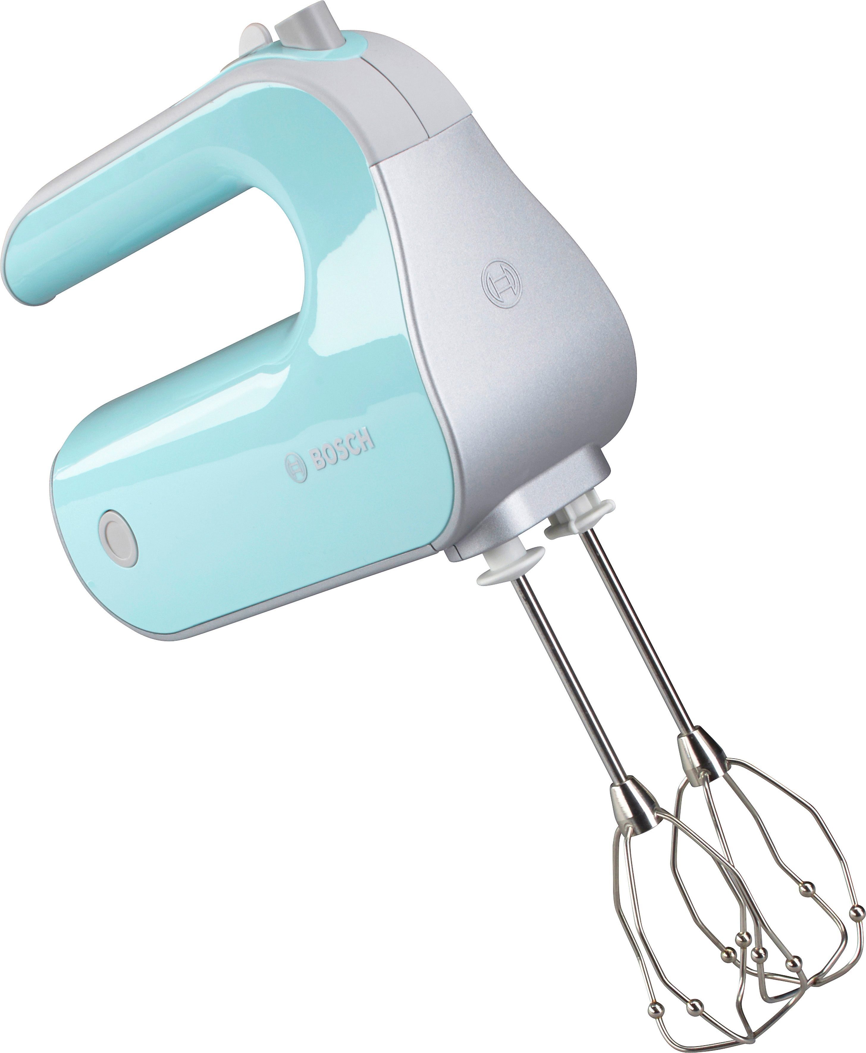 BOSCH Handmixer Styline MFQ40302, Edelst. Rührbesen/Knethaken, 5 Stufen, türkis, 500 W, Turbostufe, leichtes Gehäuse, Made in Europe