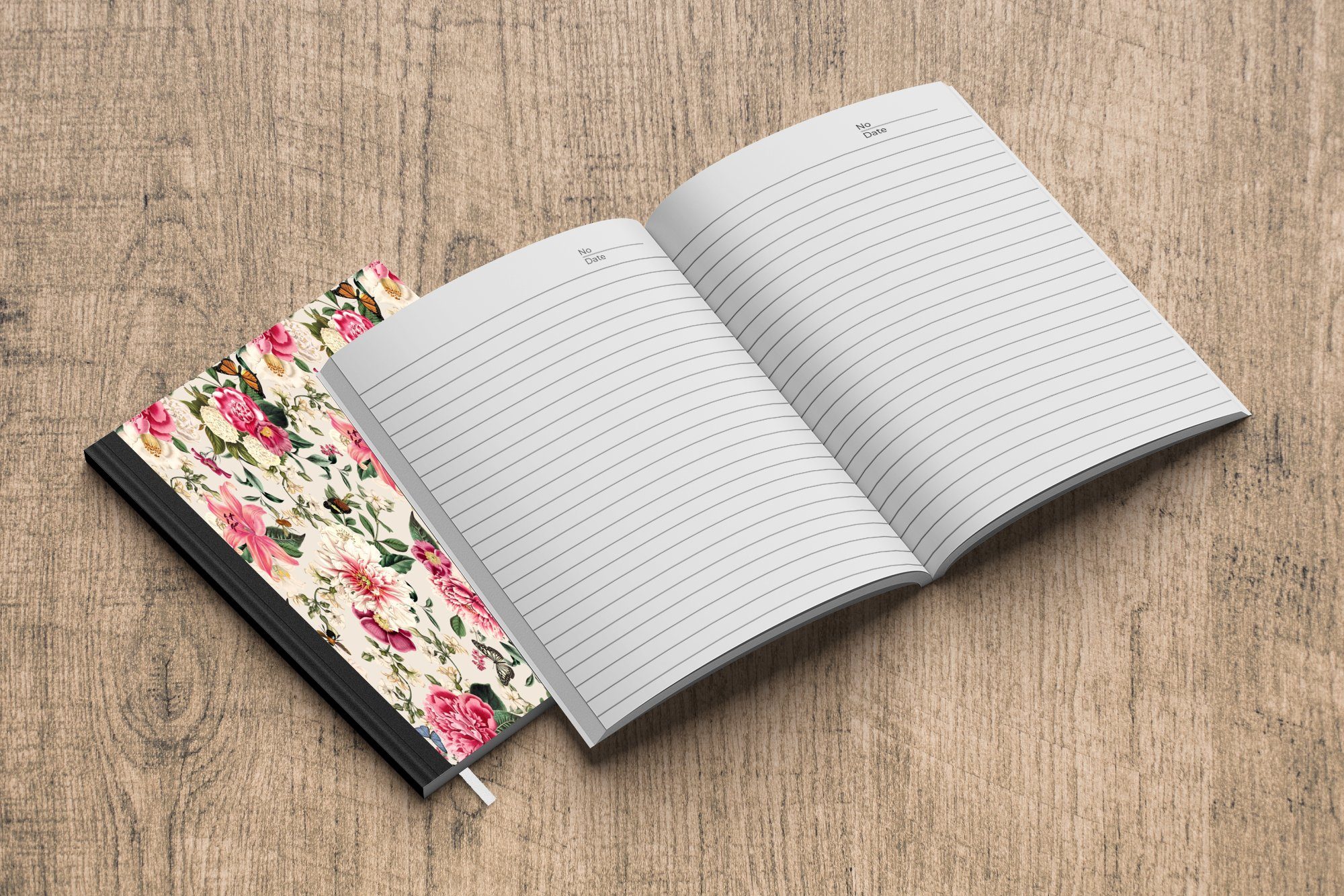 A5, 98 Lilie Tagebuch, Rosa MuchoWow Seiten, Notizheft, - - Haushaltsbuch - Notizbuch Muster, Blumen Merkzettel, Journal,