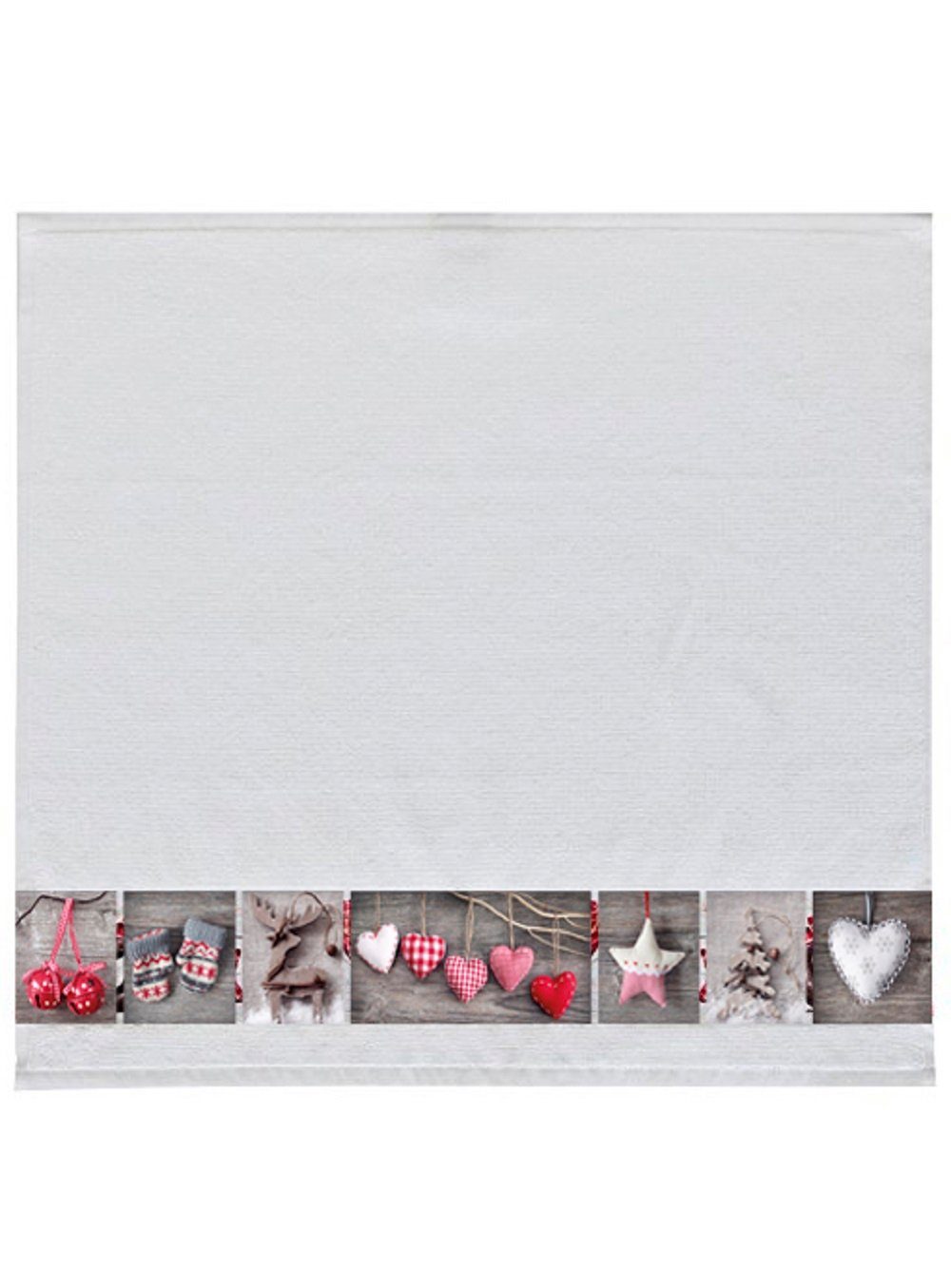 framsohn frottier Geschirrtuch framsohn Geschirrtuch 'Herzerl' Zwirnfrottier 50 x 50 cm, (1-tlg) Weiß