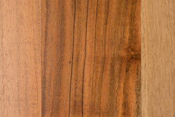 SAM® Baumkantentisch Memphistos (1 Tischplatte und 1 Gestell), massives Akazienholz, natürliche Baumkante, Metallgestell U-Form