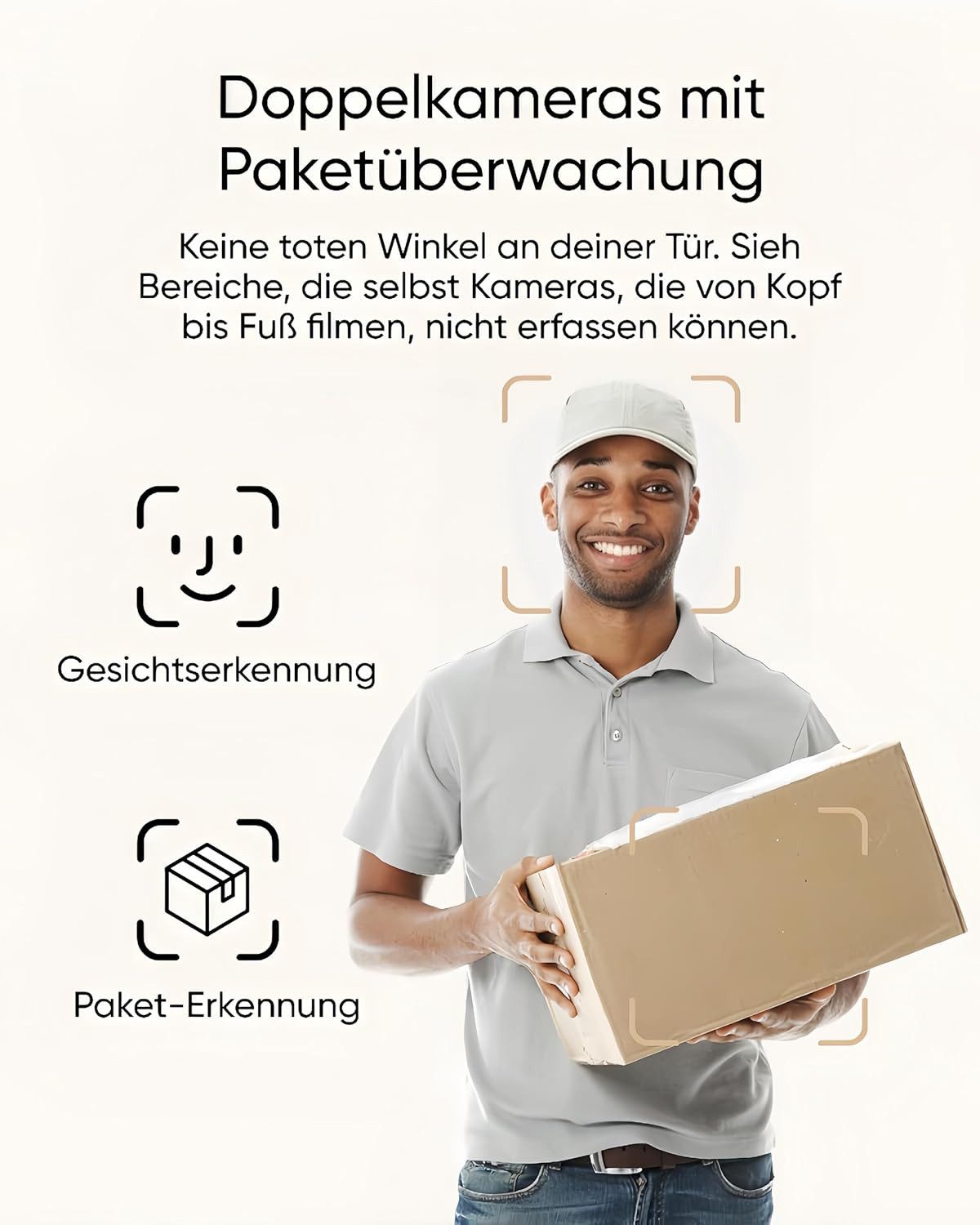 eufy Security Überwachungskamera türklingel E340, Dual türklingel mit kamera mit Paketerkennung