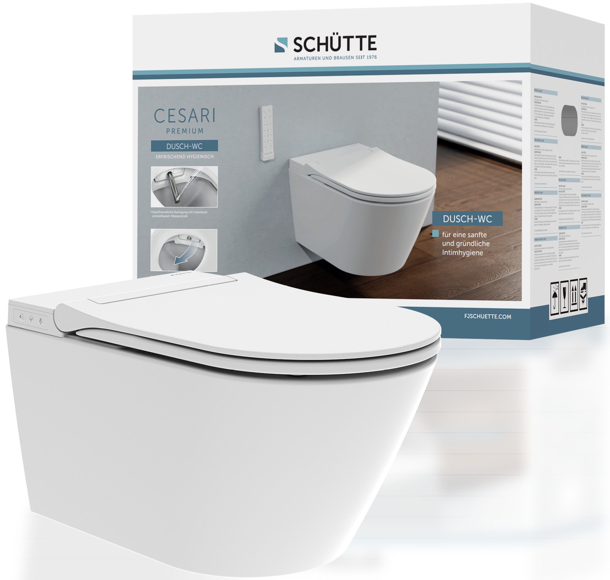 Schütte Dusch-WC »CESARI Premium« Komplett-Set, spülrandlos günstig online kaufen
