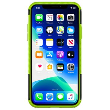 CoolGadget Handyhülle Grün als 2in1 Schutz Cover Set für das Apple iPhone 11 Pro 5,8 Zoll, 2x Glas Display Schutz Folie + 1x TPU Case Hülle für iPhone 11 Pro
