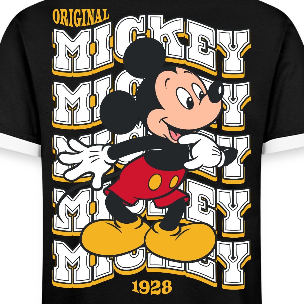 Spreadshirt T-Shirt Mickey & Minnie Mickey Mouse Original 1928 Männer Kontrast T-Shirt (1-tlg)