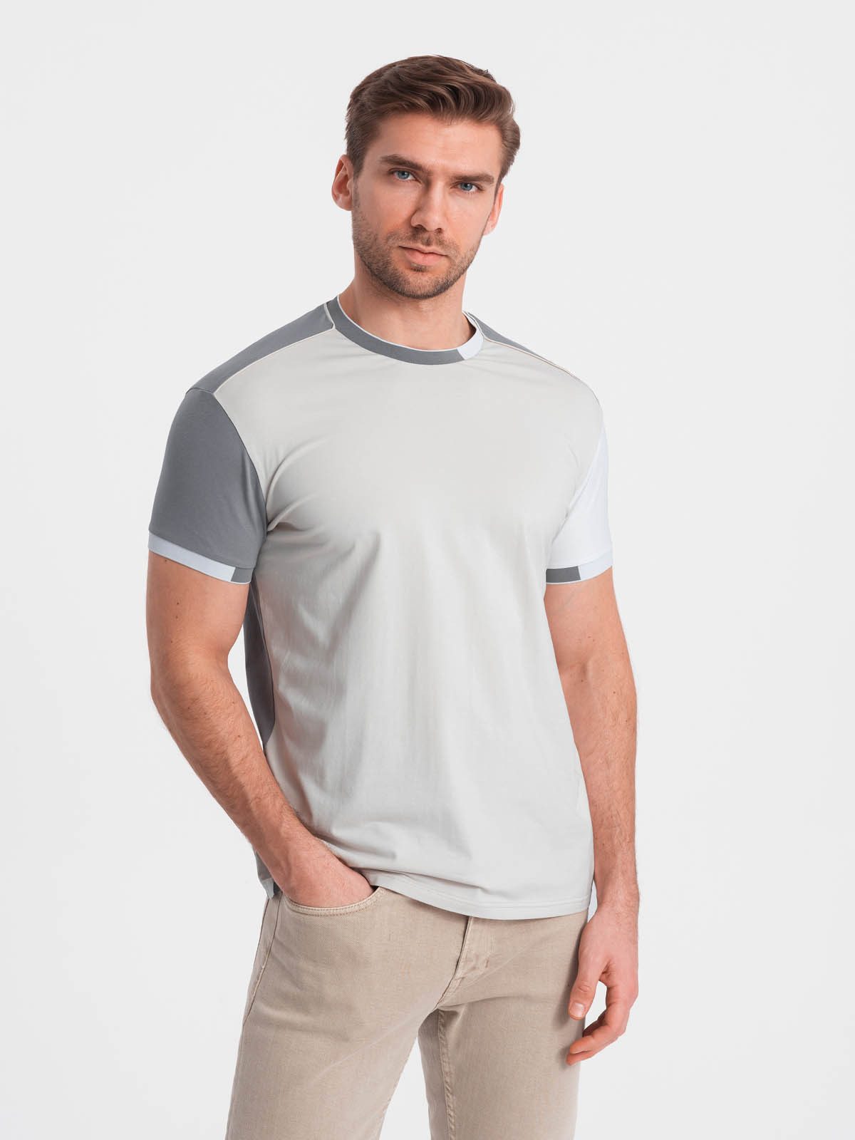OMBRE T-Shirt Herren-T-Shirt aus Elastan mit günstig online kaufen