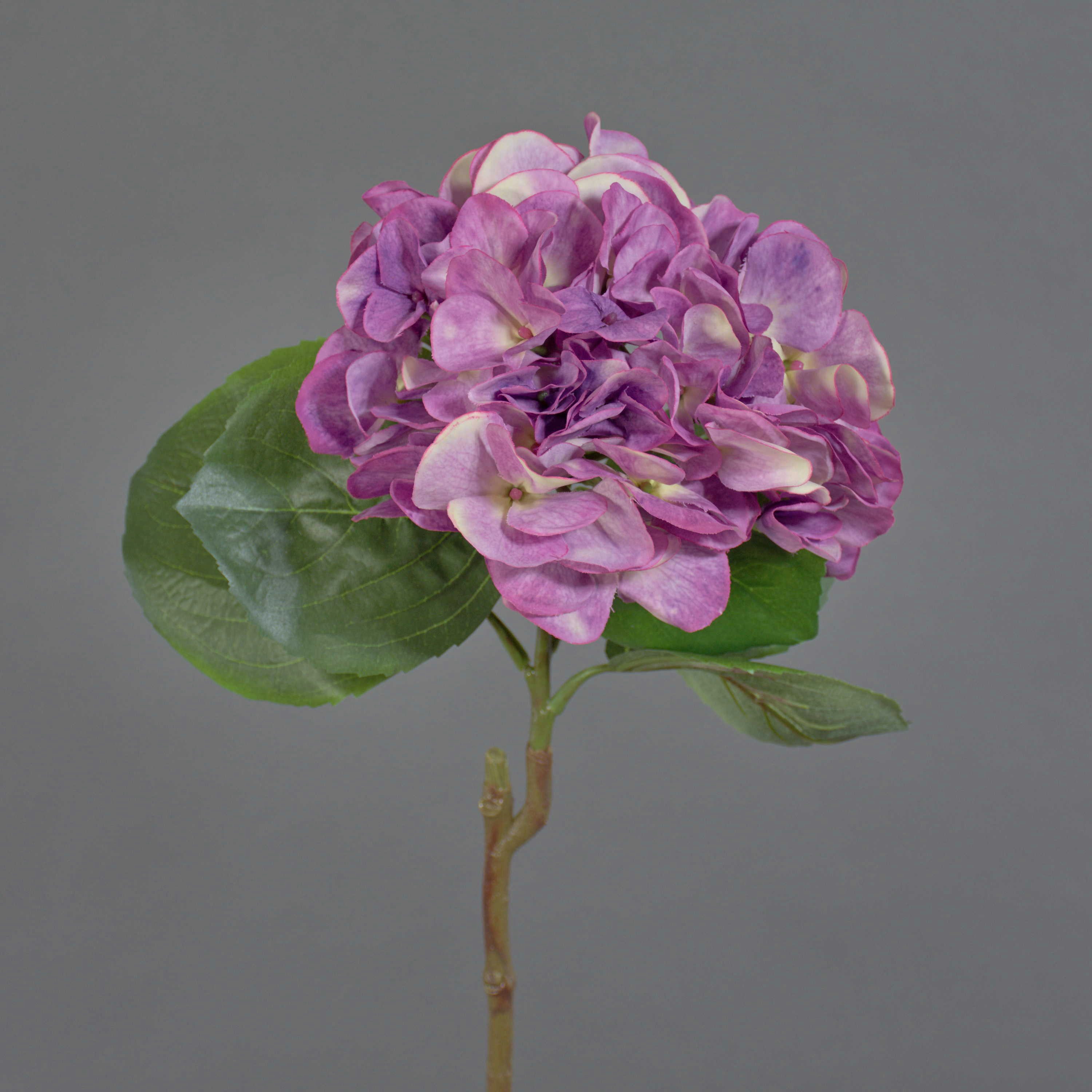 Kunstblume Künstliche Hortensie CHIDORI, violett-Creme, 60cm, Ø20cm Hortensie, artplants, Höhe 60.0 cm