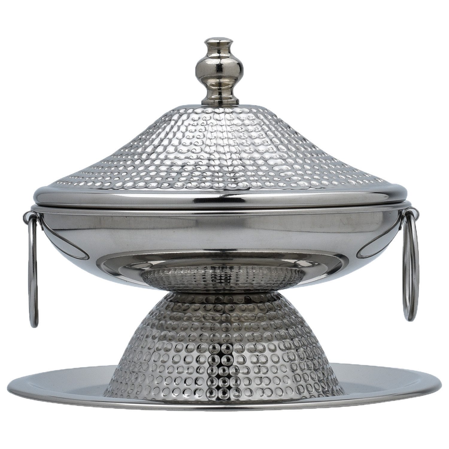 Marrakesch Orient & Mediterran Interior Zuckerdose Deko Aesthetic Zuckerdose Tischdeko Aufbewahrung Bonboniere Silber, Edelstahl, Handarbeit