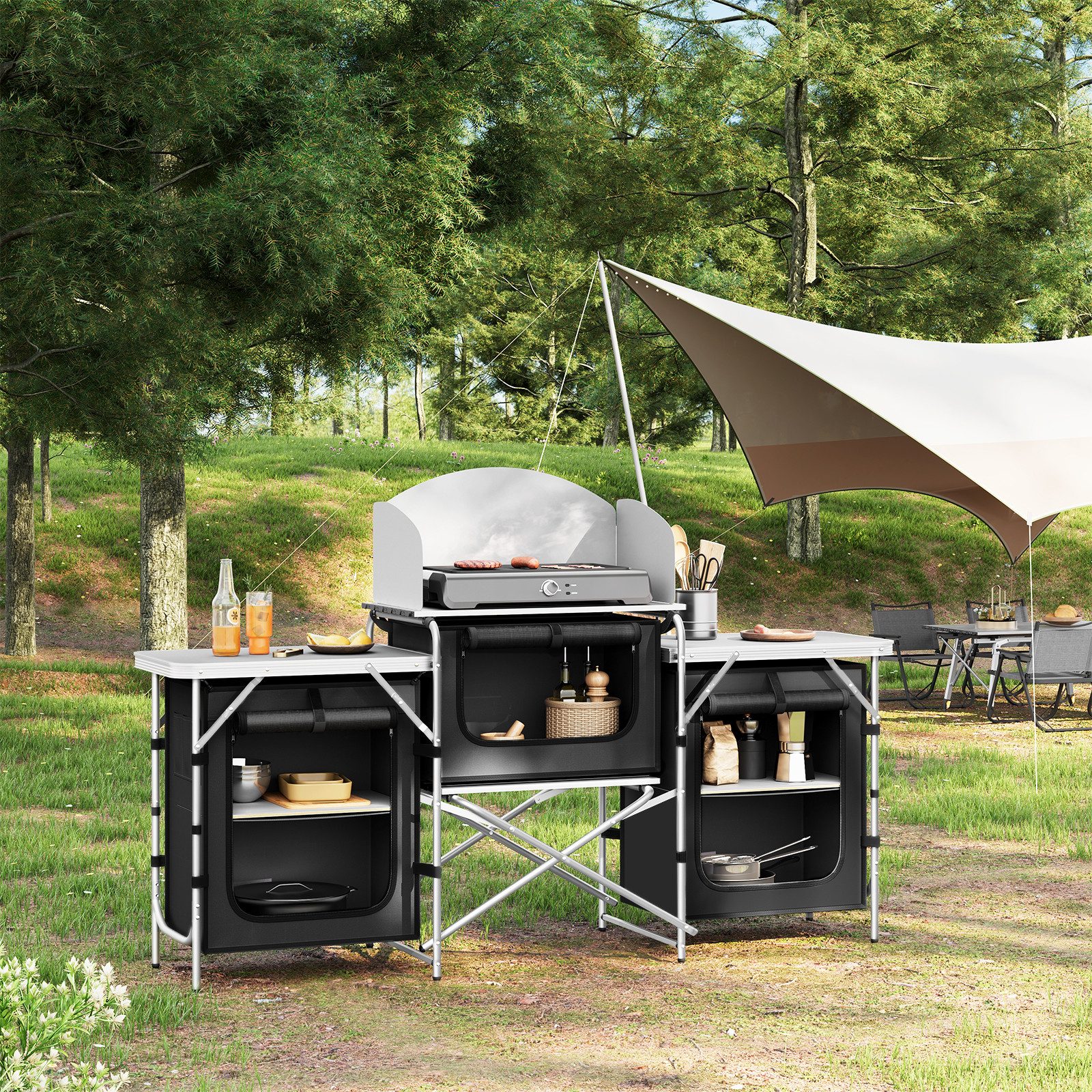 Woltu Campingschrank (1-St) faltbar, Outdoor Küche günstig online kaufen