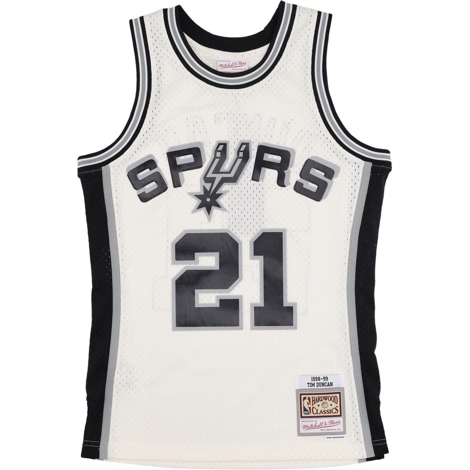 Mitchell & Ness Basketballtrikot Swingman Jersey San Antonio Spurs OFFWHITE Tim Dun