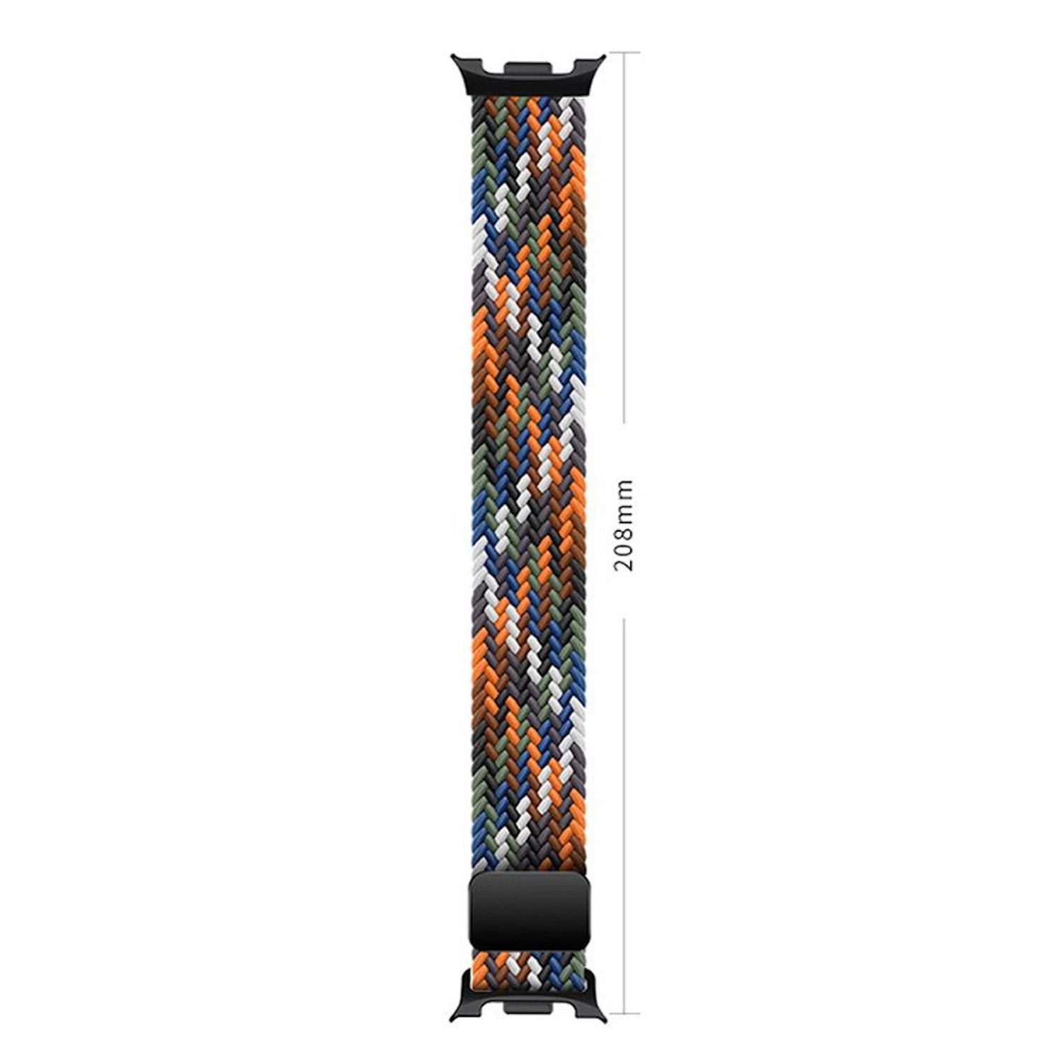 Wigento Smartwatch-Armband Für Samsung Galaxy Watch 8 / 8 Classic Magnetisches Nylon Band Schwarz, Atmungsaktiv, verstellbar, magnetisch