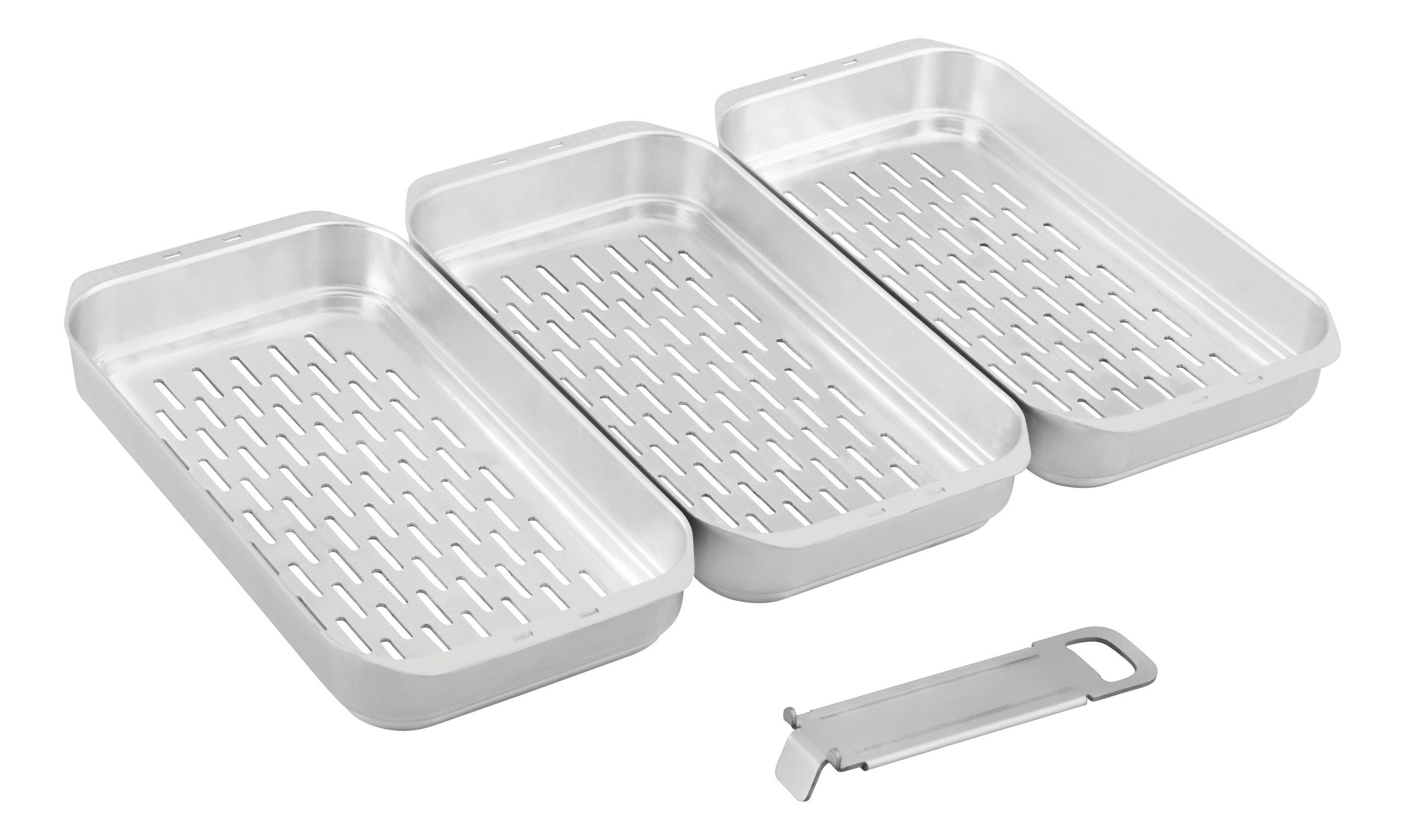 Enders® Grillplatte ENDERS Edelstahl Grillpfanne + Schalen Set
