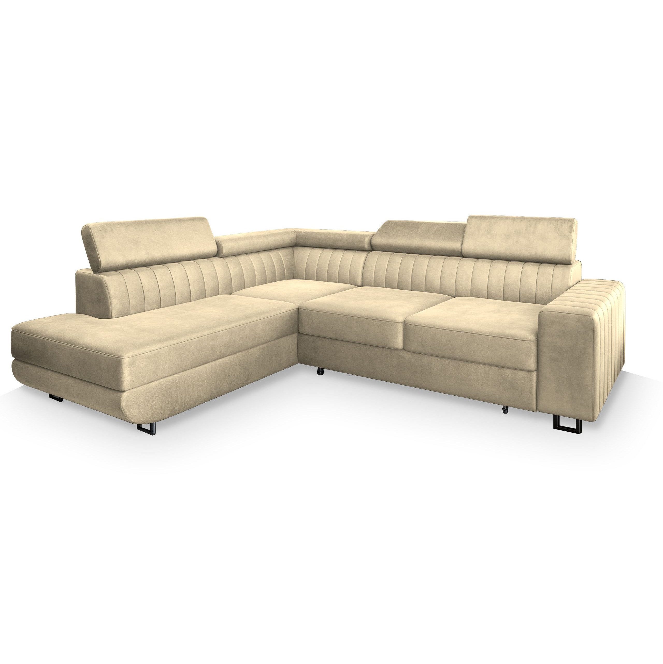 Masseno Ecksofa NOLA mit Schlaffunktion L-Form, Sofa mit Bettkasten günstig online kaufen