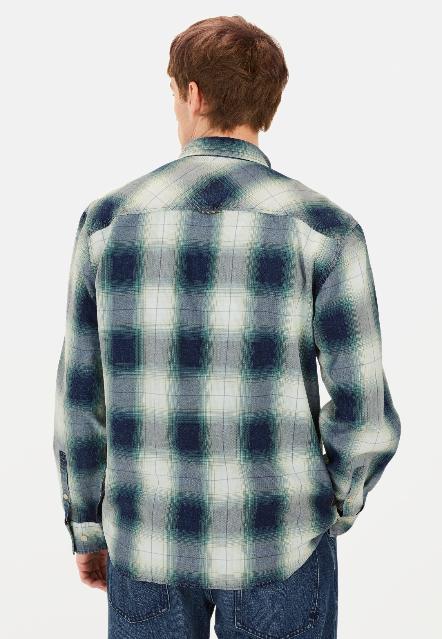 camel active Karohemd aus Baumwolle Langarm Kentkragen Kentkragen günstig online kaufen