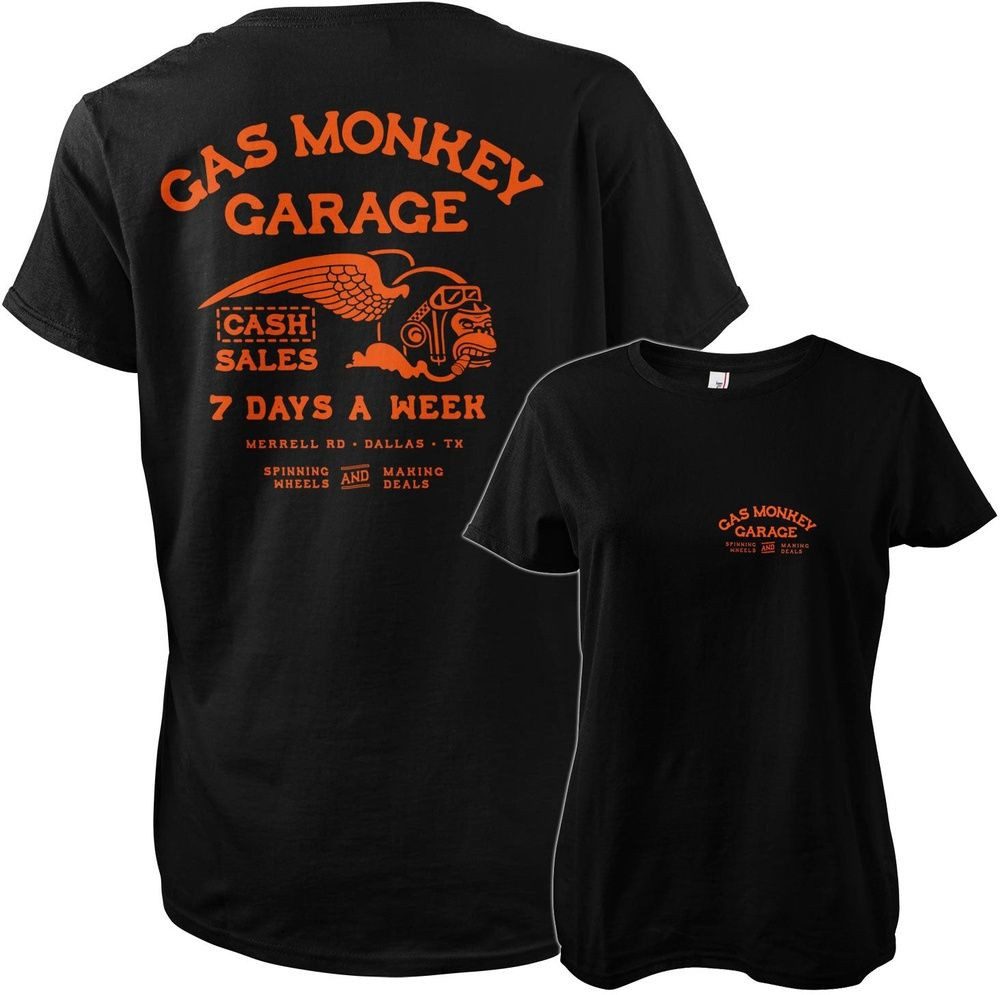 Gas Monkey Garage T-Shirt Cash Monkey Girly Tee