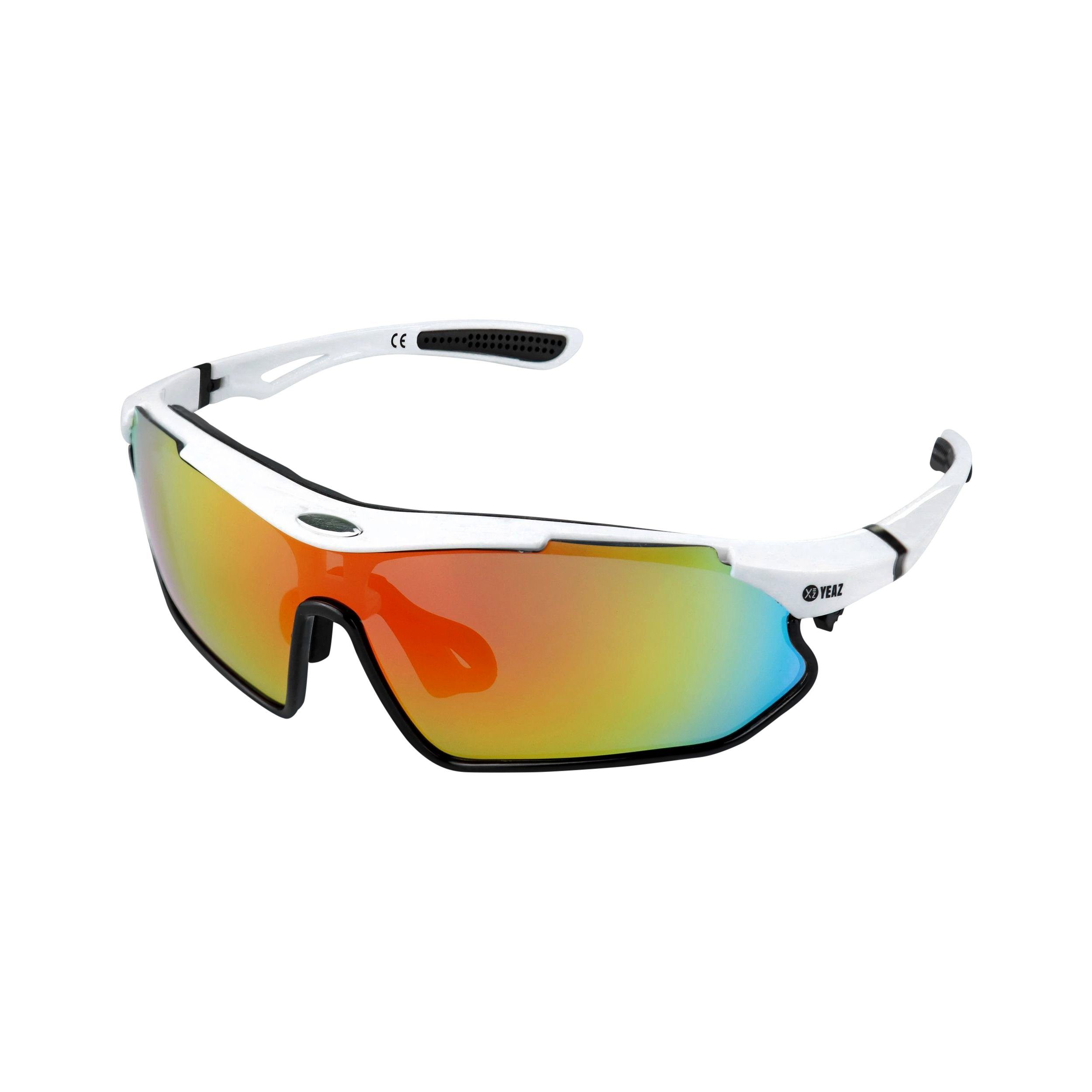 YEAZ Sportbrille SUNRAY sport-sonnenbrille weiß/schwarz/rot, weiß/schwarz/rot Sport-Sonnenbrille