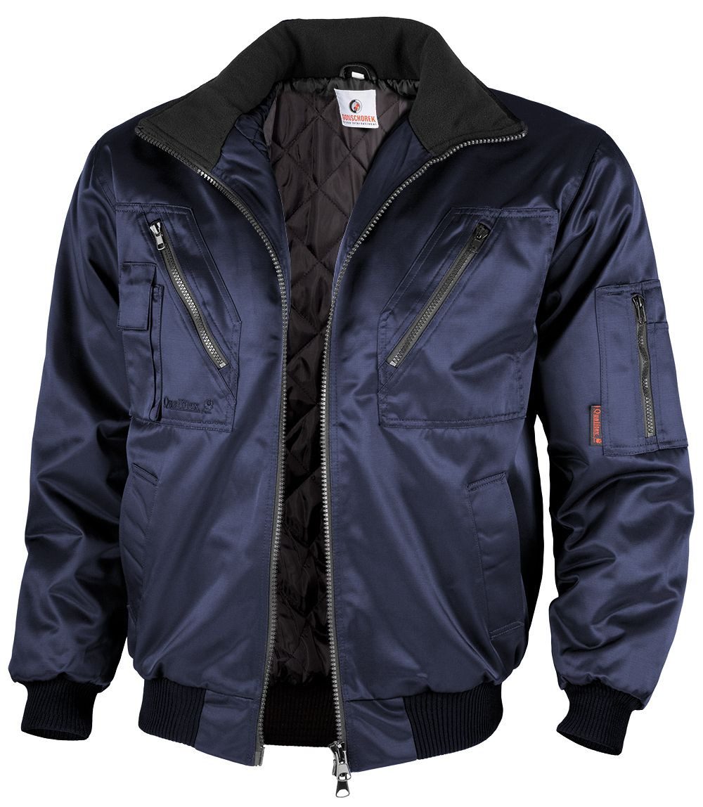 QUALITEX HIGH QUALITY WORKWEAR Pilotenjacke wetterfeste Arbeitsjacke mit festem Steppfutter - ideal Übergangsjacke (1-St) mit 7 Taschen - Winddicht - Strapazierfähig - Wärmend - Waschbar