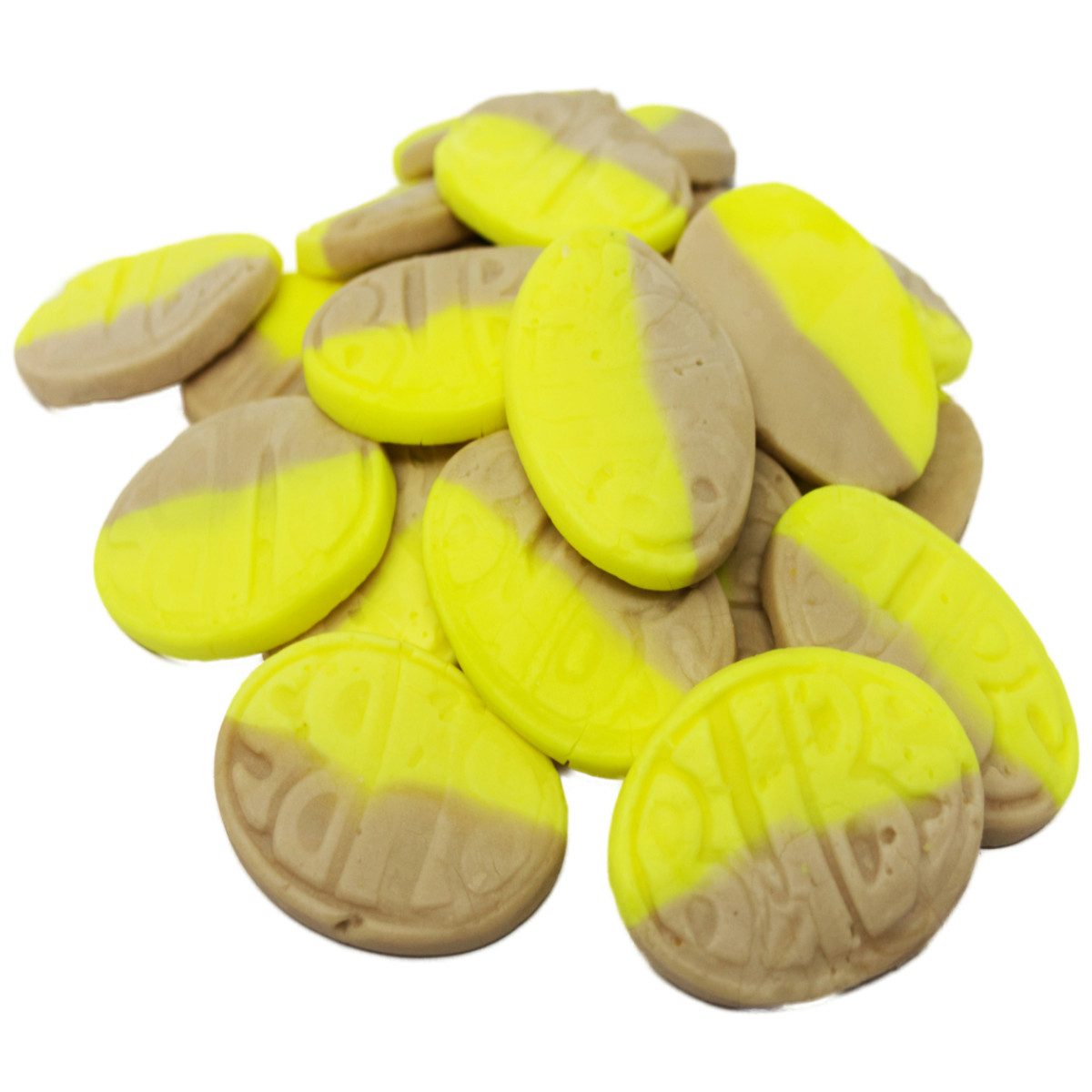 Fruchtgummi Bären & Co. Süßigkeit, Fruchtgummi Bananen mit Karamell Geschmack gelatinefrei 300g