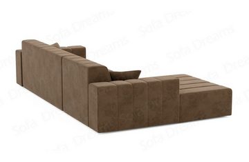 Sofa Dreams Ecksofa Stoffsofa Polster Couch Ecksofa Gran Canaria L kurz Sofa Stoffcouch, Loungesofa