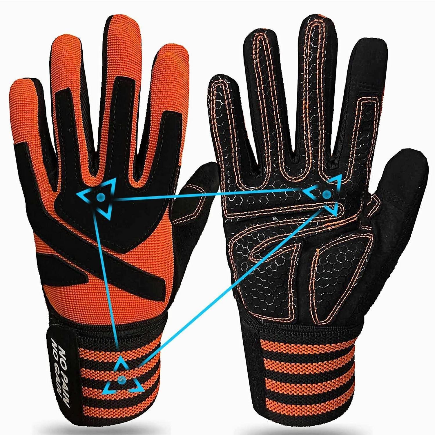 LuxusKollektion Trainingshandschuhe Fitness Handschuhe Herren mit Handgelenkschutz (1-St)