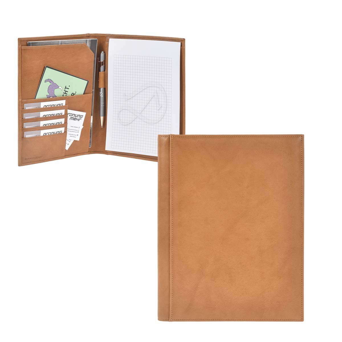 Sonnenleder Schreibmappe Tucholsky, Mappe, A5 Format, Leder, 18,5x23 cm günstig online kaufen