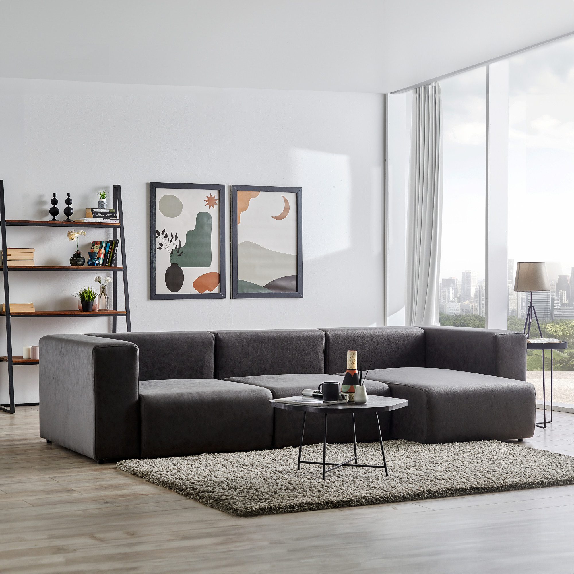 en.casa Sofa, 3 Teile, »Suldal« 3-Sitzer günstig online kaufen