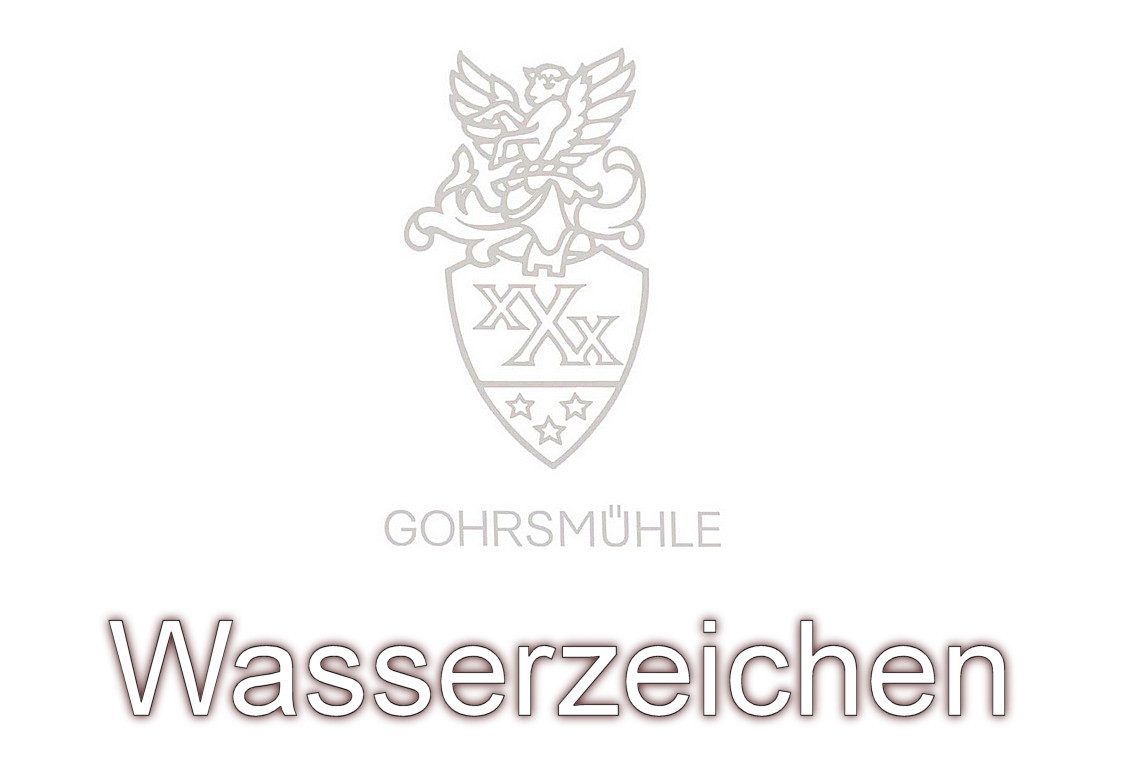 LYSCO Briefpapier GOHRSMÜHLE Premium Briefpapier DIN A2, DIN A3 DIN A4, DIN A5 DIN lang, mit echtem Wasserzeichen, Farbe matt weiß leicht cremefarben