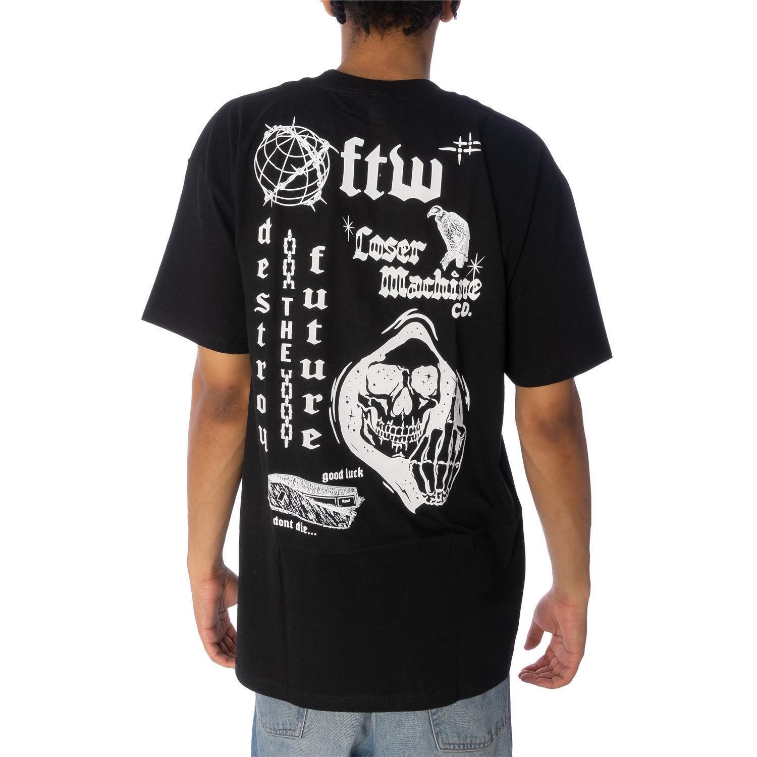 Loser Machine T-Shirt T-Shirt Loser Machine Chaos (1-tlg) Großer "Loser Machine" Logo-Print auf der Rückseite