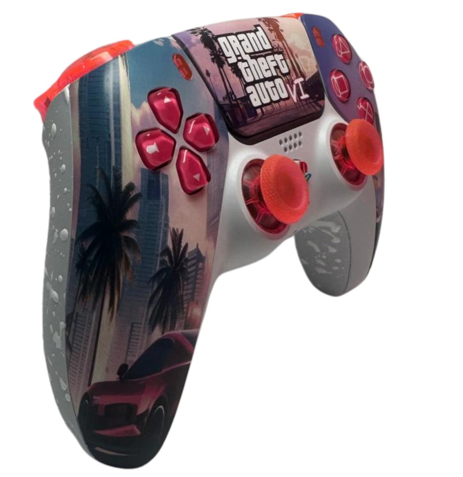 Paju-technik Design GTA 6 PlayStation 5-Controller (Hall Effekt Sticks/Digitaltasten/smart Trigger/2er-4er Paddle/Grip)