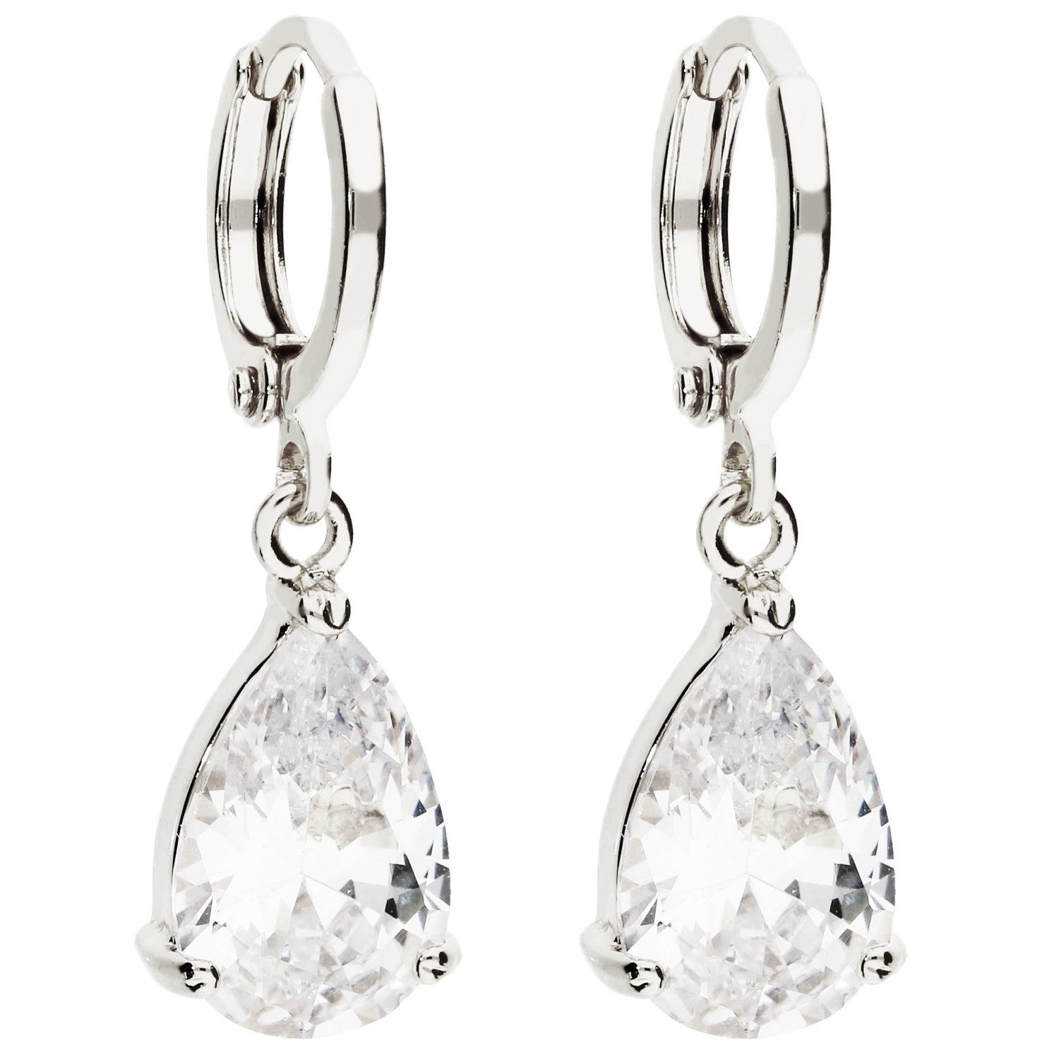 LÖB Paar Creolen Damen Ohrringe Hängend Creolen Tropfen Zirkonia Stein Anhä günstig online kaufen