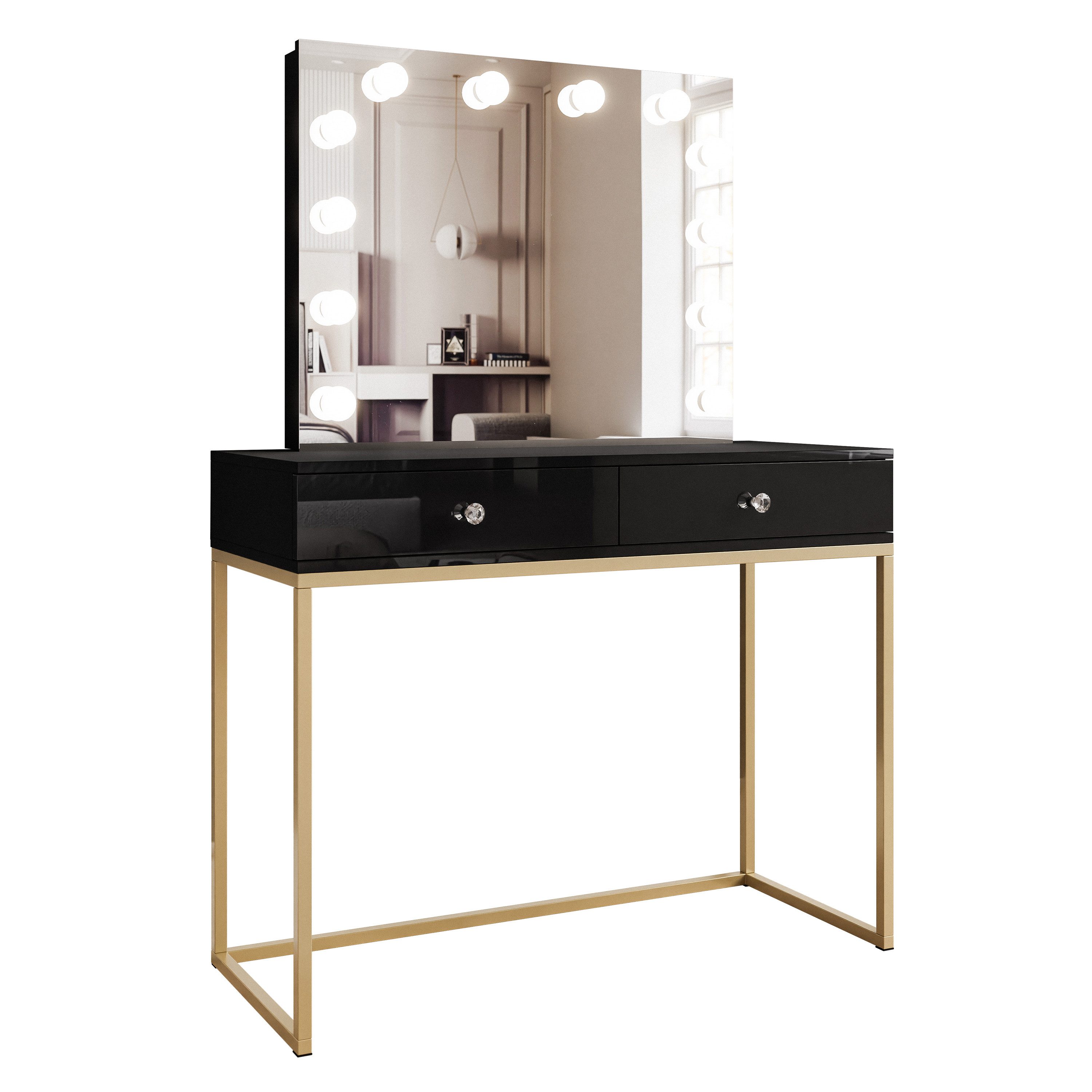 Lookway Schminktisch BLANCO GOLD ELITE mit günstig online kaufen