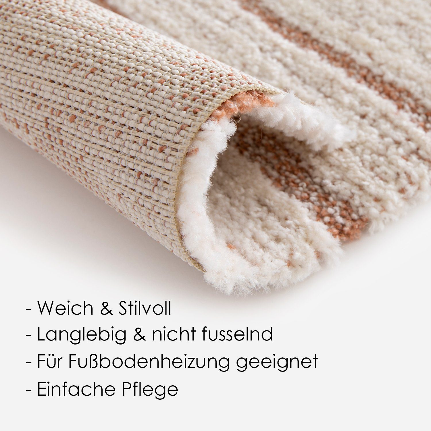 Rikmani Teppich Kurzflorteppich Schlafzimmerteppich weicher Teppich